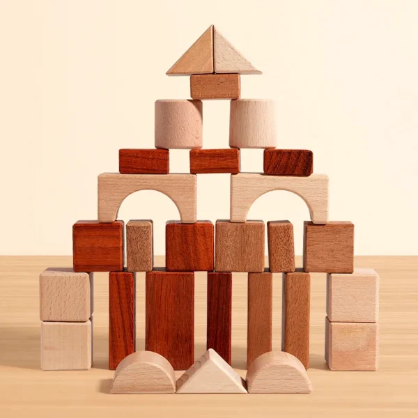 Klasyczne Klocki Drewniane w Skrzynce