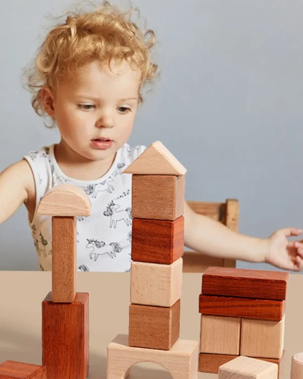 Klocki Drewniane Edukacyjne dla Dzieci – Naturalny Buk