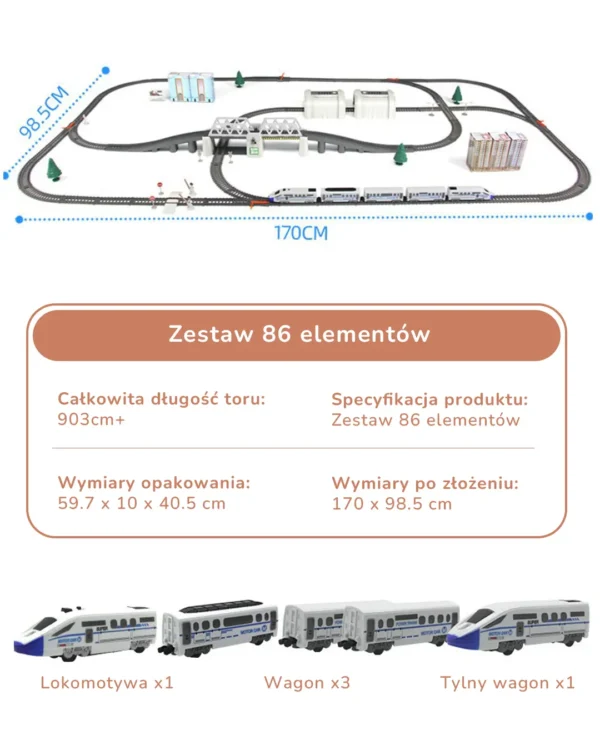Elektryczna Kolejka z Torem dla Dzieci