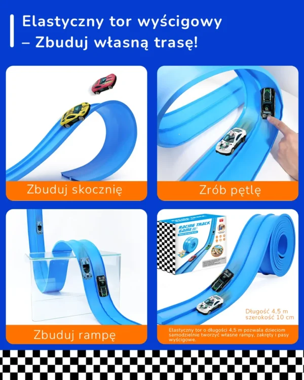 Tor Samochodowy z Przyssawkami i Autkiem